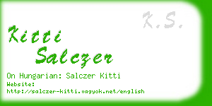 kitti salczer business card